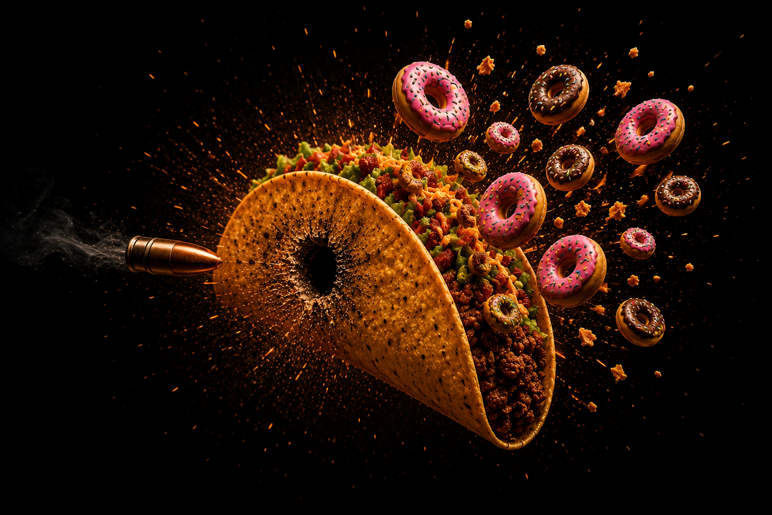 Bullet Hole Taco Donut Ride