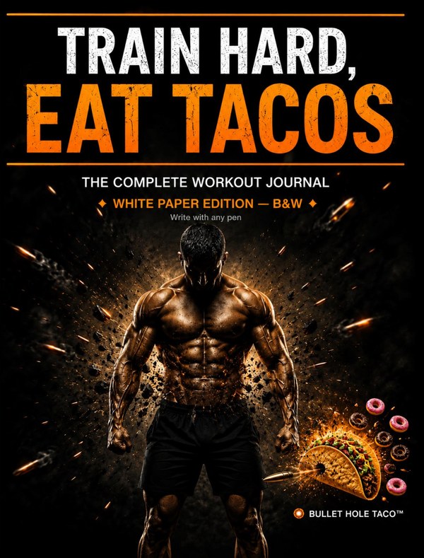 Train Hard, Eat Tacos — B&W Edition